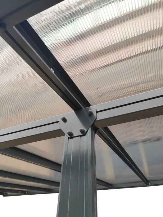 Pergola Altana Zadaszenie tarasu Aluminium i poliwęglan 3,73 x 3,03 m