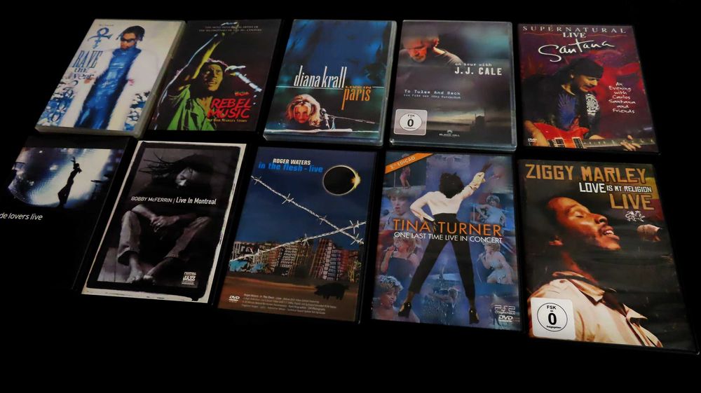 DVD's - Lote de 10 DVD's Musicais