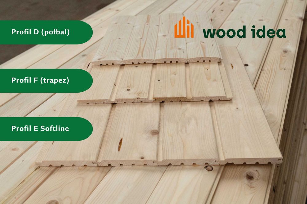 Deska elewacyjna | boazeria | podbitka | świerk | 14x121 mm 4,8m kl.AB