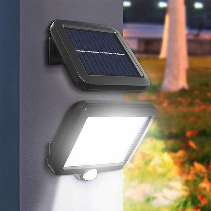 Lampa Solarna 120 Led Czujnik Ruchu Zmierzch Pilot