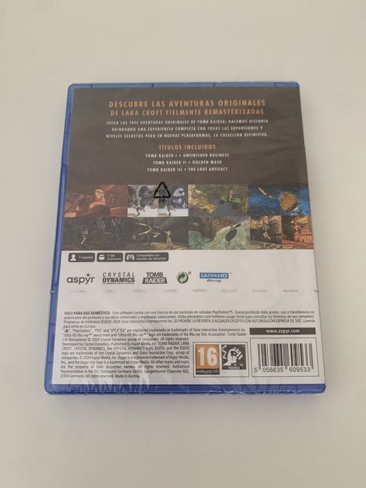 Tomb Raider I-III Remastered PS5 (novo e selado)