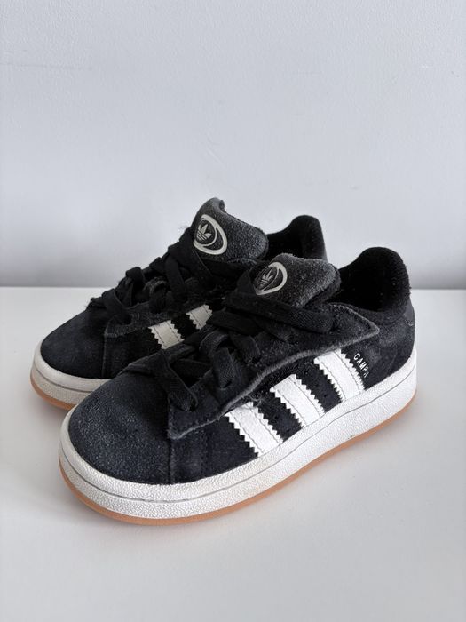 Buty Sneakersy Adidas Campus Czarne Białe Dziecięce Rozmiar 27