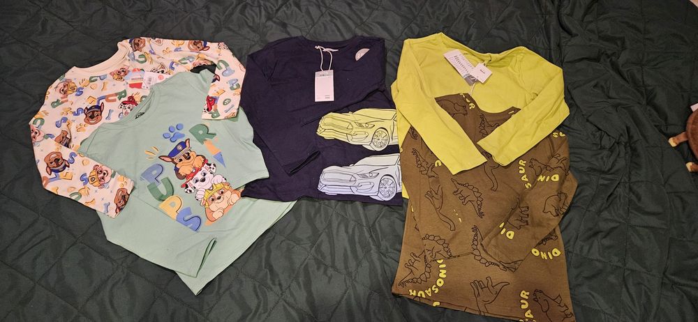Zestaw koszulek t shirt  z długim rekawkiem koszulki długi  5 szt. Z metkami