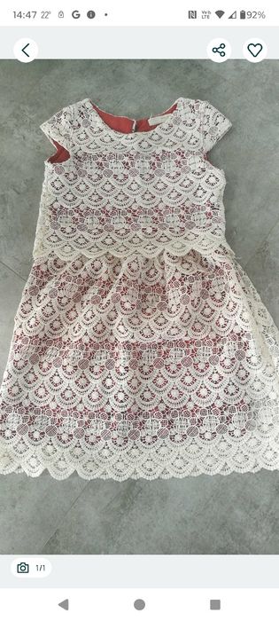 Piękna koronkowa sukienka Zara 164 xxs