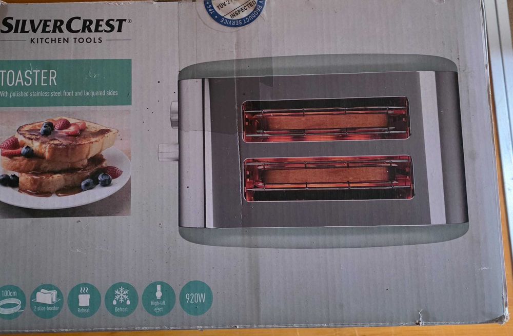 Toster SilverCrest Kitchen Tools – miętowy, stal nierdzewna, 920 W