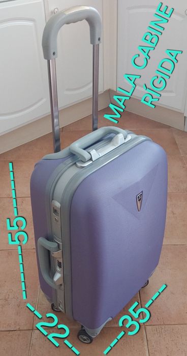 MALA DE VIAGEM DE CABINE COM 4 RODAS  E CÓDIGO. Casa Arrumação Férias Quarto.