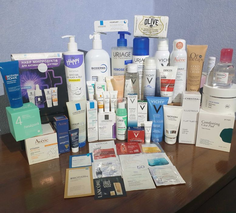 лот  косметики  Vichy  La Roche-Posay Avene CeraVe для лиця