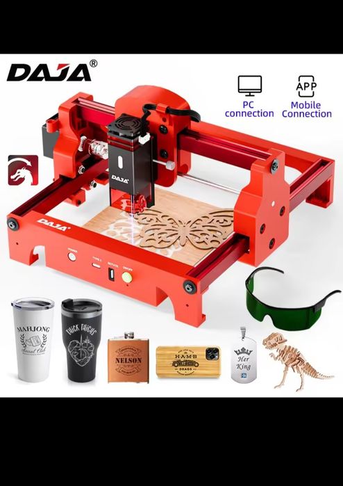 Daja Laser Grawerowy CNC – Przenośna Grawerka Bluetooth, Mała