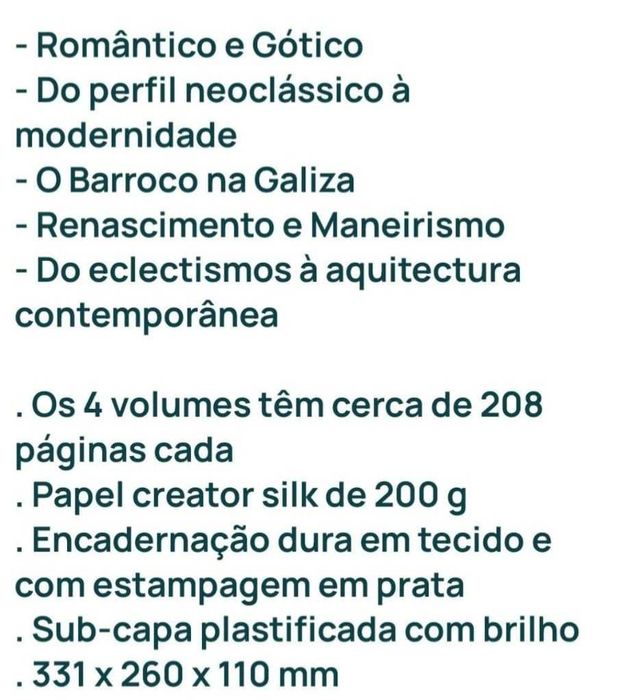 Arquitectura, Pintura e Escultura em 4 livros novos na película e caixa original
