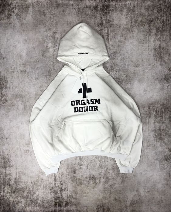 Худі худи Grailz Project G/R Orgasm Donor washed white opium S-M