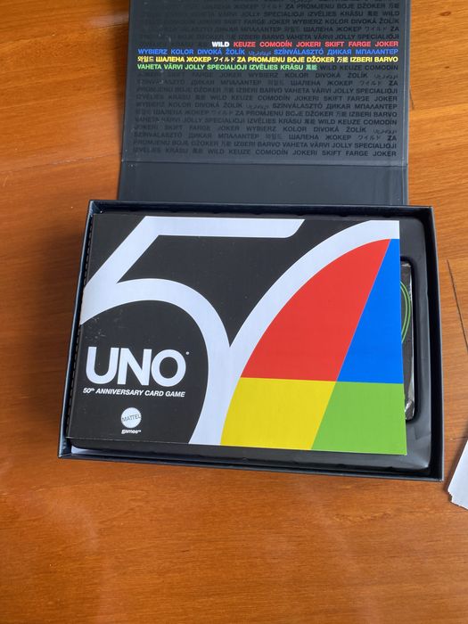 Jogo de tabuleiro cartas Uno 50 anos premium