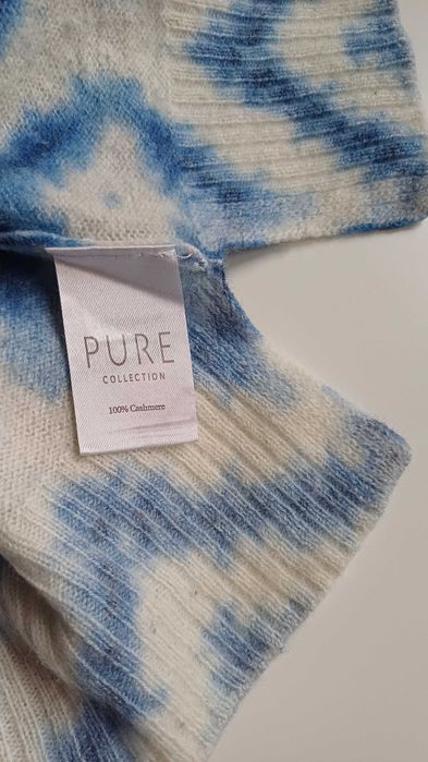 Kaszmirowy sweter z motywem abstrakcyjnym Pure Collection S/M oversize