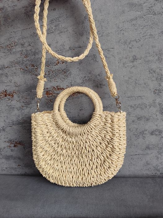 Torebka letnia Boho beżowa kremowa