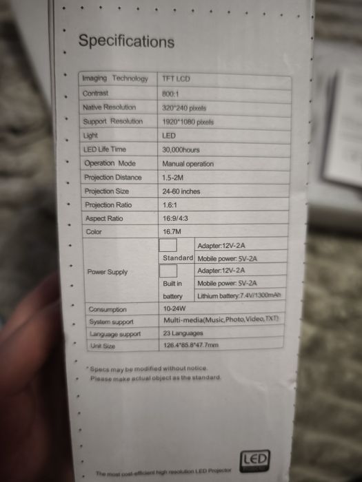 mini projetor Zeemr Z1.