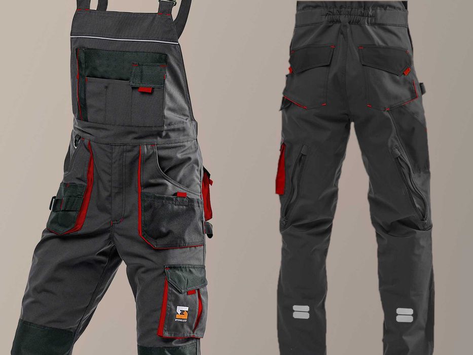 Напівкомбінезон робочий захисний SteelUZ Red, L (52-54 / 170-180)