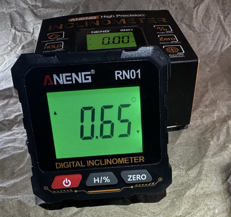 Магнітний кутомір 360° Aneng RN01,електронный уровень, New + 2 AAA