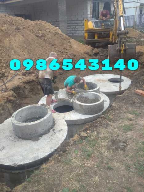 Канализация земляные работы копка септиков траншей выгребных ям ...