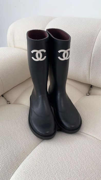 Kalosze Chanel black