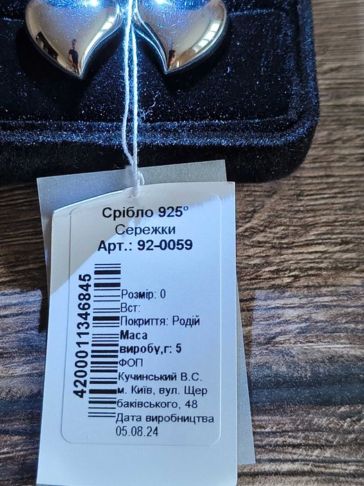 Нові срібні сережки Гаряче серце від бренду MINIMAL