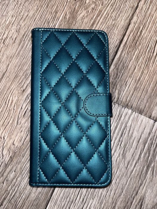 Чохол-книжка для Xiaomi Redmi Note 11S/Note 12S бірюзовий стьобаний