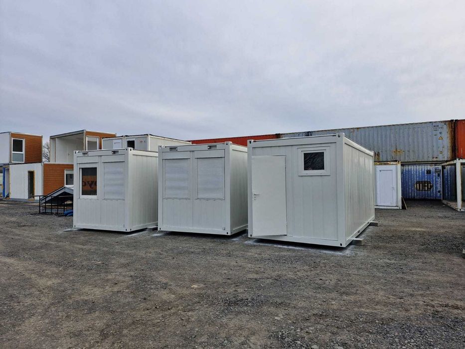 Kontener socjalny biurowy magazynowy mieszkalny 6x2,5 m biały