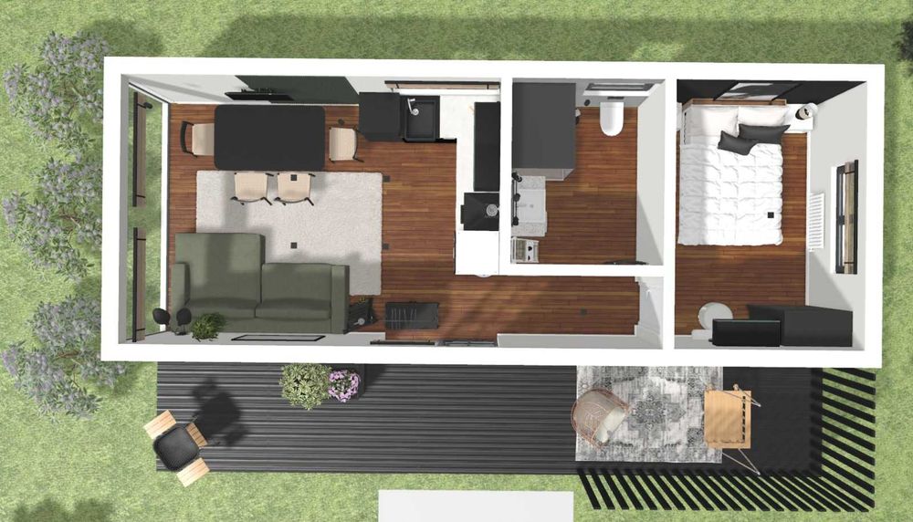 Domek Modułowy 36M2 DOMEK MOBILNY całoroczny SUPER CENA! stan Basic