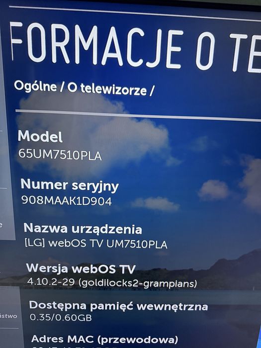Telewizor LG  webOS
