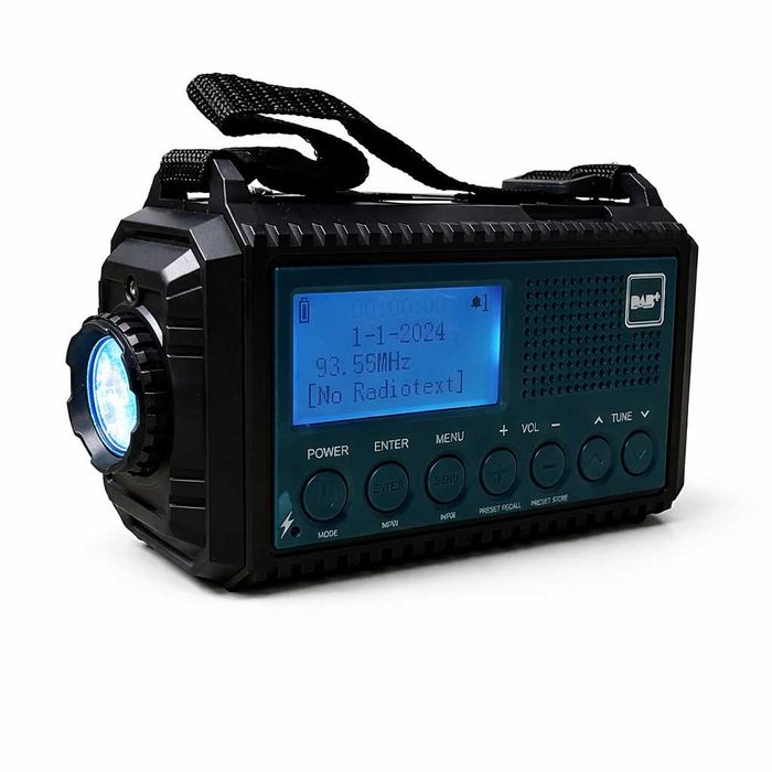 Radio przenośne DAB+ FM z latarką i akumulatorem awaryjne