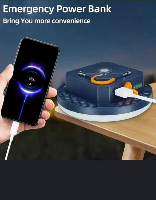 Яскравий ліхтар фонарь лампа павербанк на акумуляторі