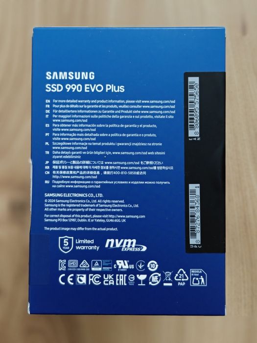 Samsung 990 EVO Plus 2TB dysk nvme m2 pcie 5.0/4.0 Nowy Gwarancja