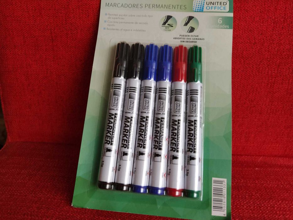 Set of 6 New Permanent Markers for Various Surfaces64752055249537121