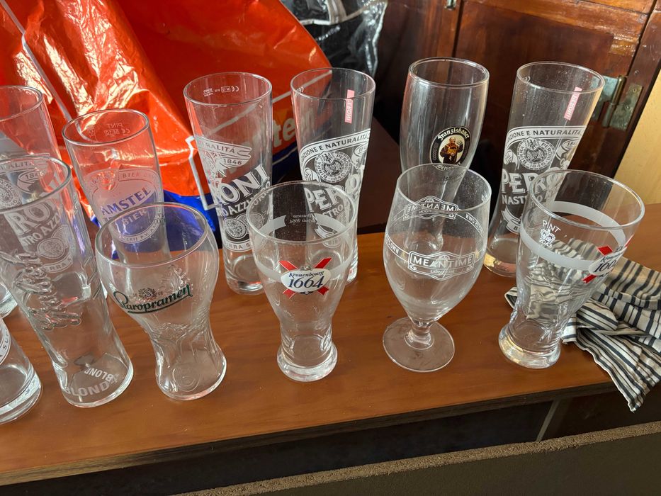 Copos de cerveja para coleccionador