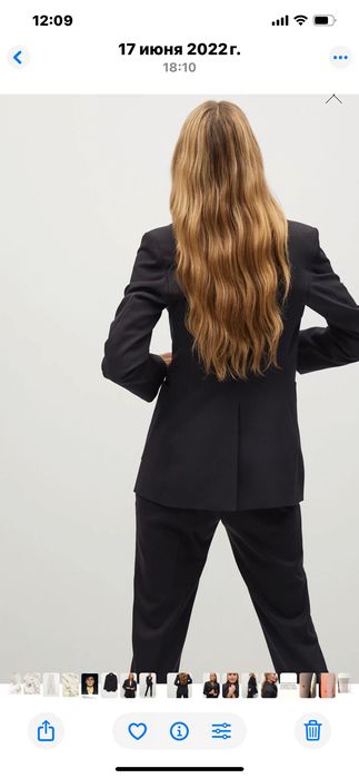 Черный базовый пиджак Mango