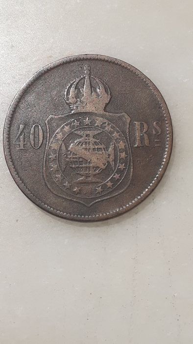 Moeda 40 réis 1873 Brasil