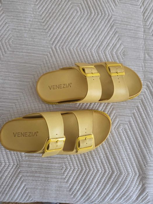 Klapki Venezia , skóra naturalna