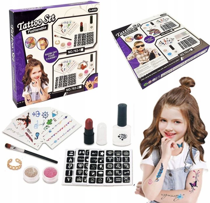 Tatuaże Brokatowe zestaw dla dziecka