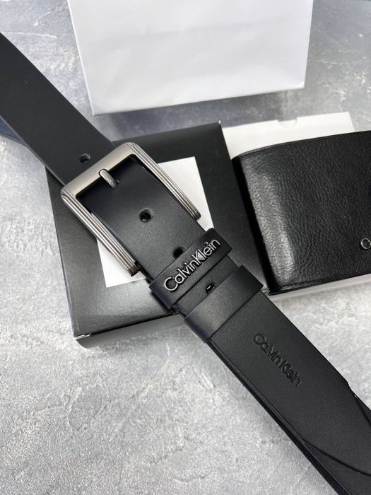 Мужской подарочный набор ремень +портмоне из натуральной кожи