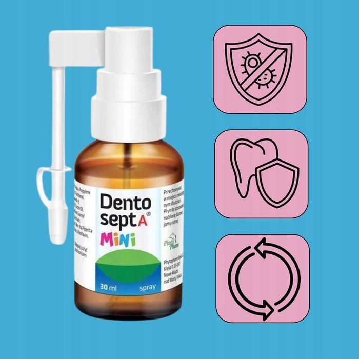 dentosept a mini spray ulga na afty, pleśniawki i bolesne ząbkowanie 30 ml