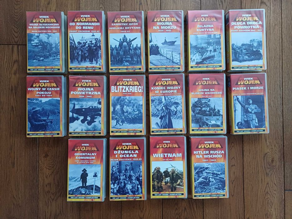 Wiek wojen - 100 lat wojen i konfliktów - zestaw 16 kaset VHS