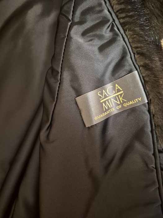 Довга норкова шуба Saga mink