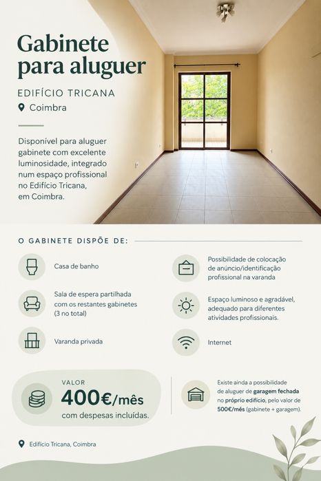 Escritória para arrendar em Coimbra