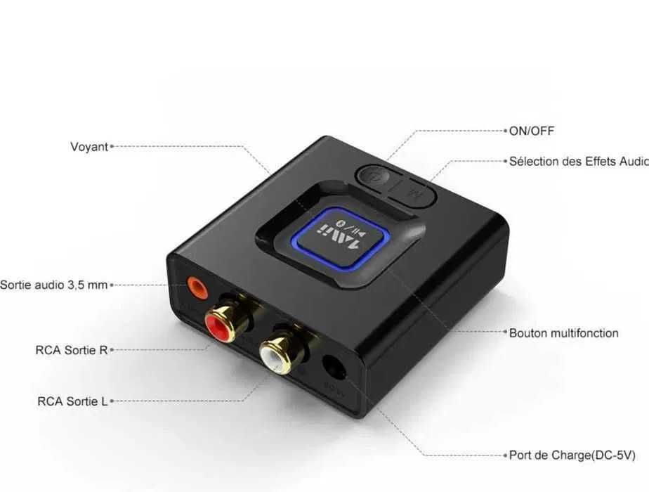 1mii Mini bezprzewodowy odbiornik audio, adapter Bluetooth 5.0 stereo