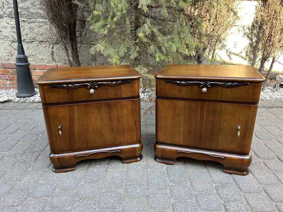 Antyczne Stoliki Szafki Nocne Art Deco Stylowe Komody Unikat Po Renowacji