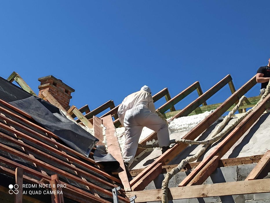 Ocieplanie pianą PUR, Ocieplenie poddasza, Ocieplanie pianka PUR