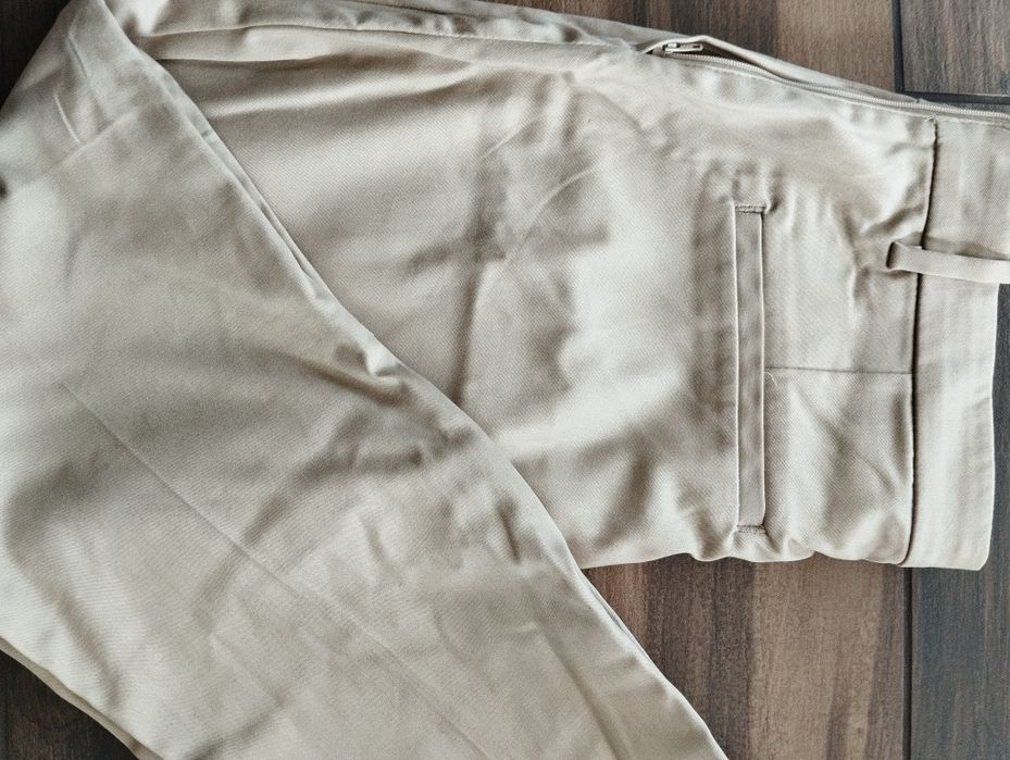 Spodnie materiałowe H&M,bdb stan, beżowe