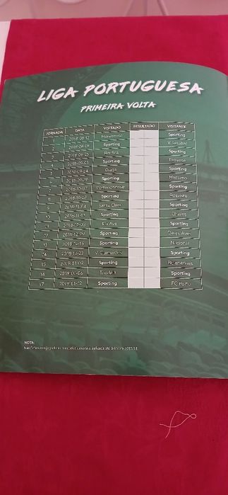 Caderneta Sporting 2018/2019, completa