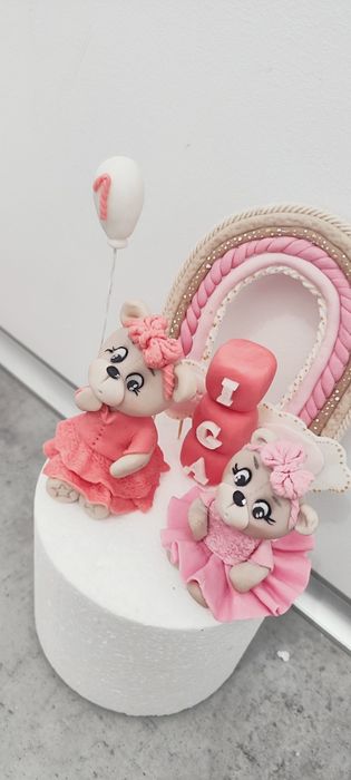 Miś z masy cukrowej na tort dekoracja figurka jadalna zestaw