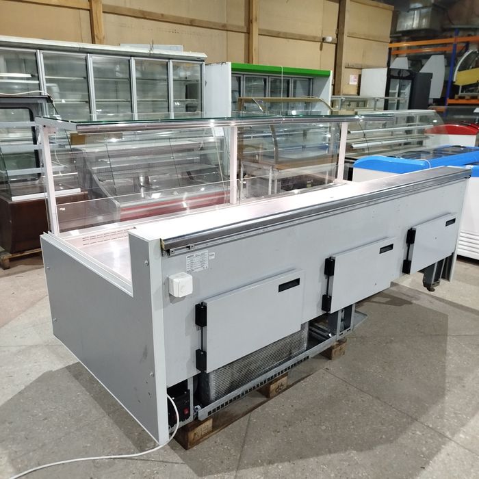 HiT LiNE Витрина Холод Универс МИССУРИ -5+5 НЕРЖ. 2.5 метр. Гидролифты