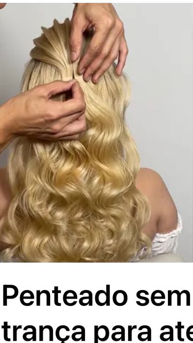 Perucas feitas manualmente par fins terapeuticos