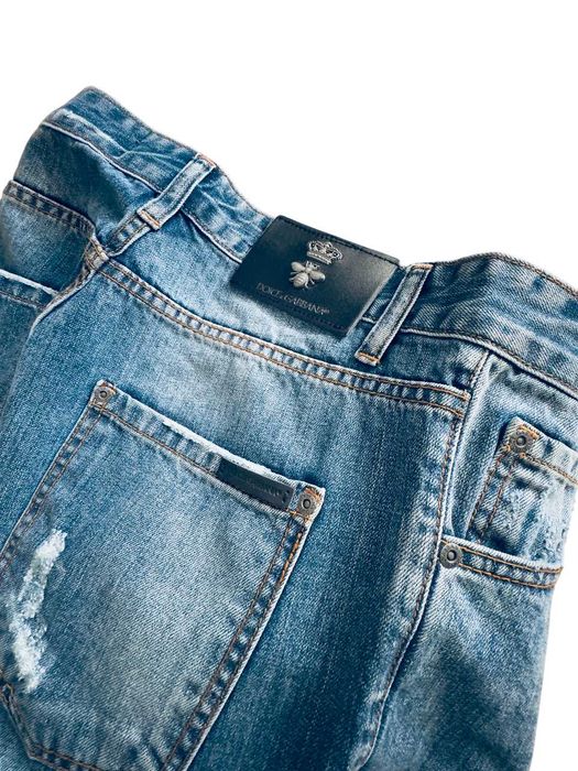Spodnie Jeansy Dsquared 2 DG Dolce G niebieskie z dziurami M, L
